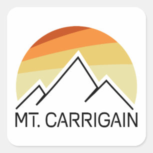 Mt. Carrigain New Hampshire Retro Square Sticker