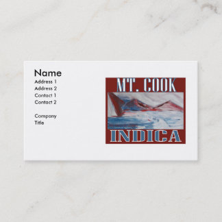 MT COOK INDICA BUSINESS CARD