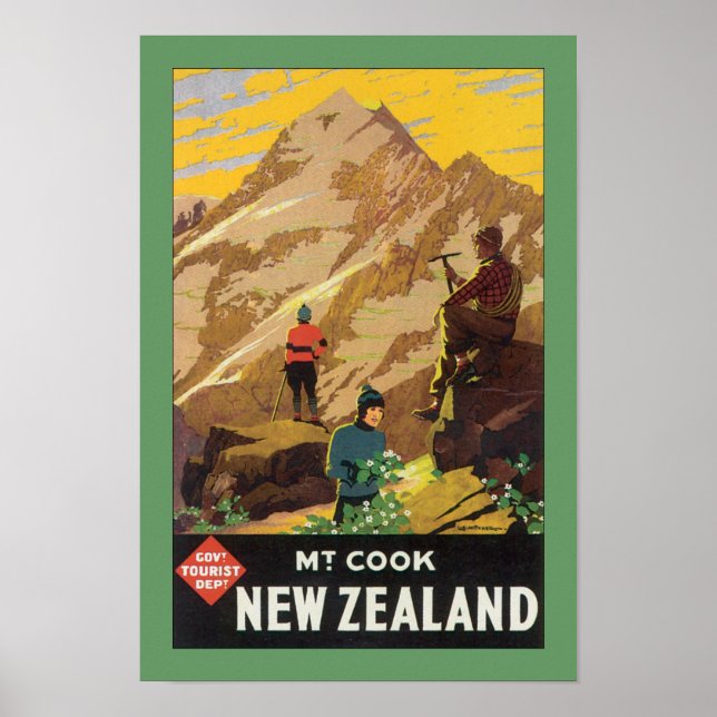 Mt Cook New Zealand (canvas) Poster (Front)