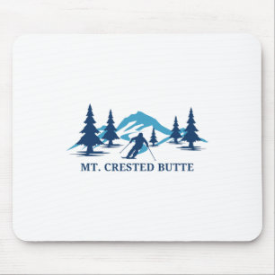 Mt. Crested Butte Colorado Ski Resort Skiing Skier Mouse Mat