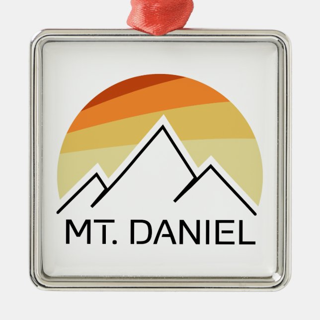 Mt. Daniel Washington Retro Metal Tree Decoration (Front)