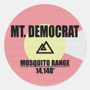 Mt. Democrat Classic Round Sticker