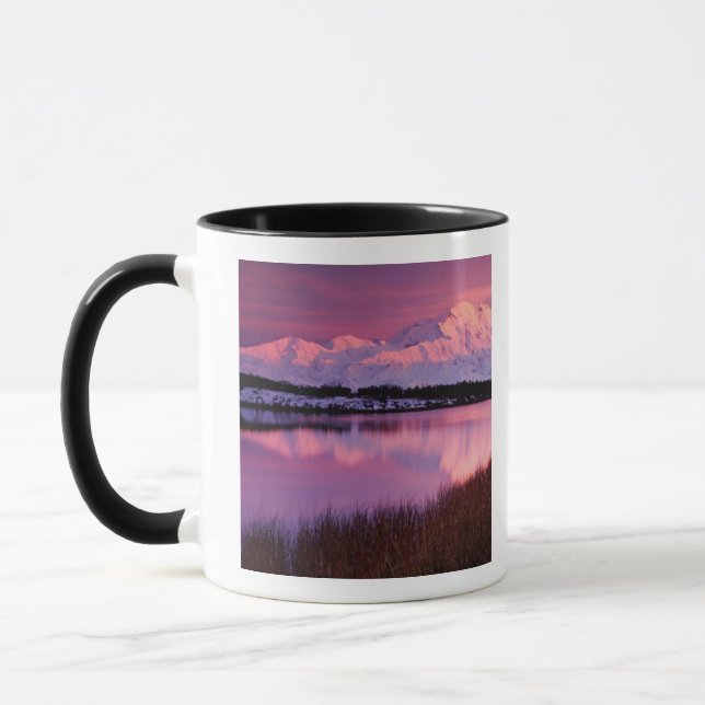 Mt. Denali at sunset from Reflection Pond Mug (Left)