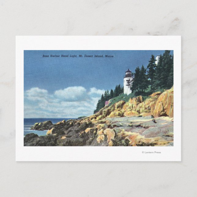 Mt. Desert Island, Bass Harbour Head Lighthouse Postcard (Front)