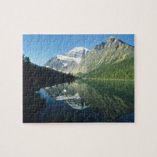 Mt Edith Cavell in Cavell Lake, Jasper National Jigsaw Puzzle