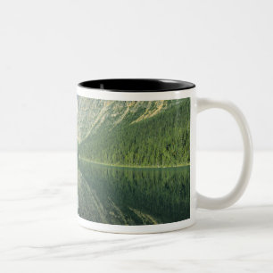 Mt Edith Cavell in Cavell Lake, Jasper National Two-Tone Coffee Mug