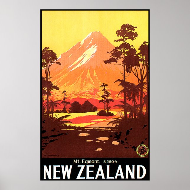 Mt. Egmont New Zealand Poster (Front)