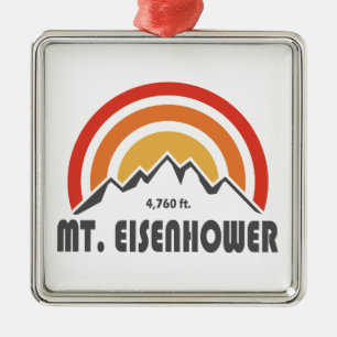 Mt. Eisenhower New Hampshire Metal Tree Decoration