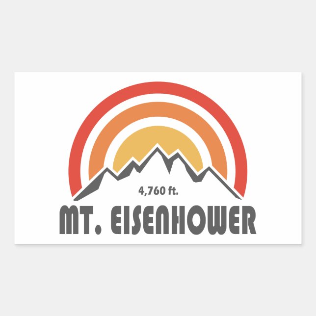 Mt. Eisenhower New Hampshire Rectangular Sticker (Front)