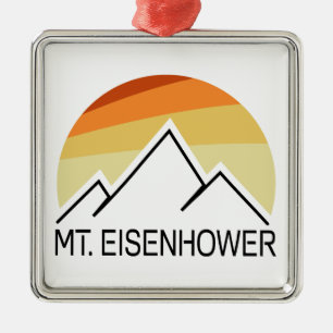 Mt. Eisenhower New Hampshire Retro Metal Tree Decoration