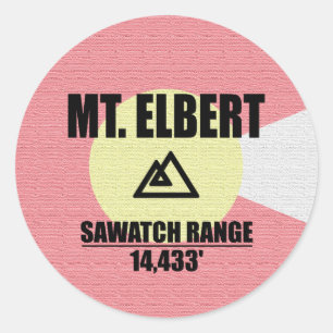 Mt. Elbert Classic Round Sticker