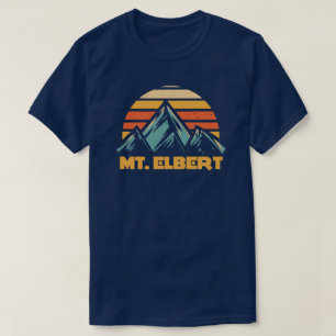 Mt. Elbert Colorado Retro Turquoise T-Shirt
