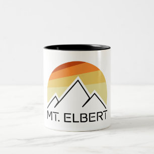 Mt. Elbert Colorado Retro Two-Tone Coffee Mug