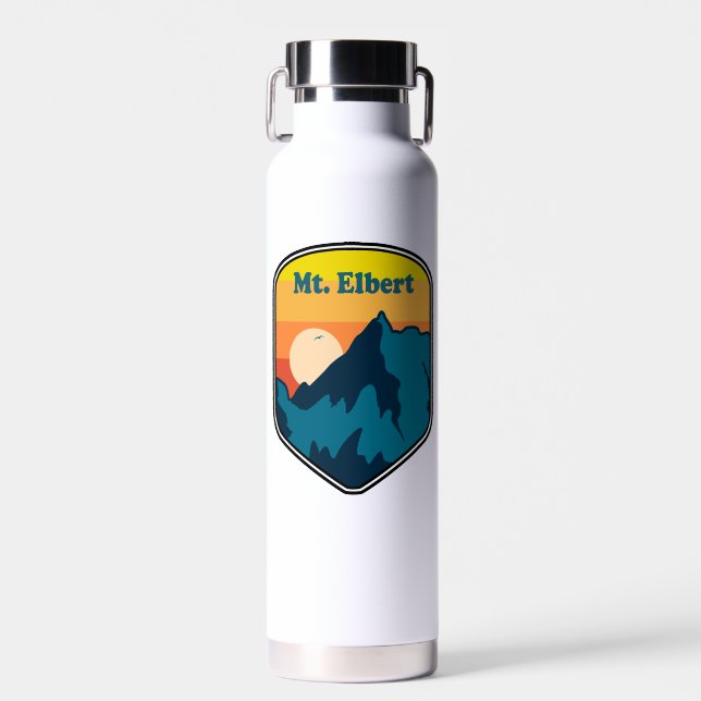 Mt. Elbert Colorado Sunrise Water Bottle (Front)