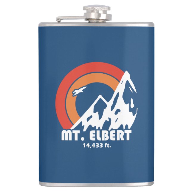 Mt. Elbert Sun Eagle Hip Flask (Front)