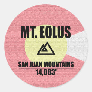 Mt. Eolus Classic Round Sticker