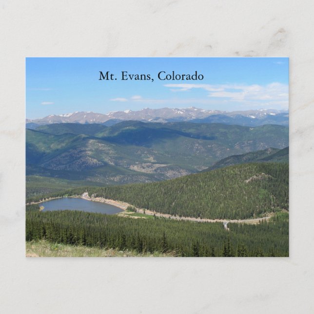 Mt. Evans, Colorado Postcard (Front)