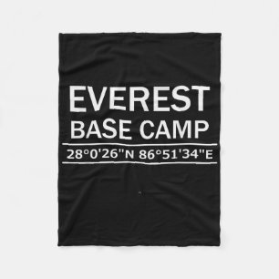 Mt Everest Base Camp Coordinates Fleece Blanket