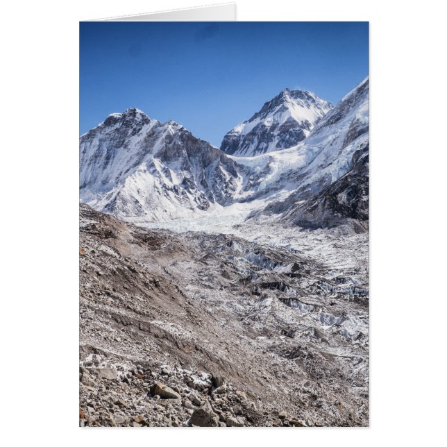 Mt Everest & Base Camp in Snowy Himalayan Mountain (Front)