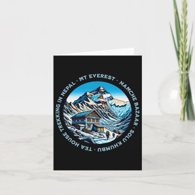 Mt Everest Namche Bazaar Tea House Trekking Nepal  Card (Front)