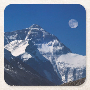 Mt. Everest   Tibet, China Square Paper Coaster