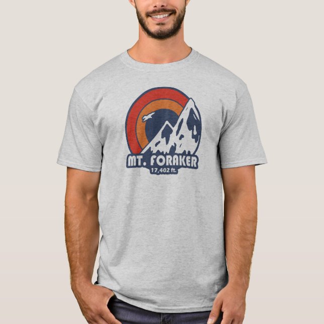 Mt. Foraker Alaska Sun Eagle T-Shirt (Front)