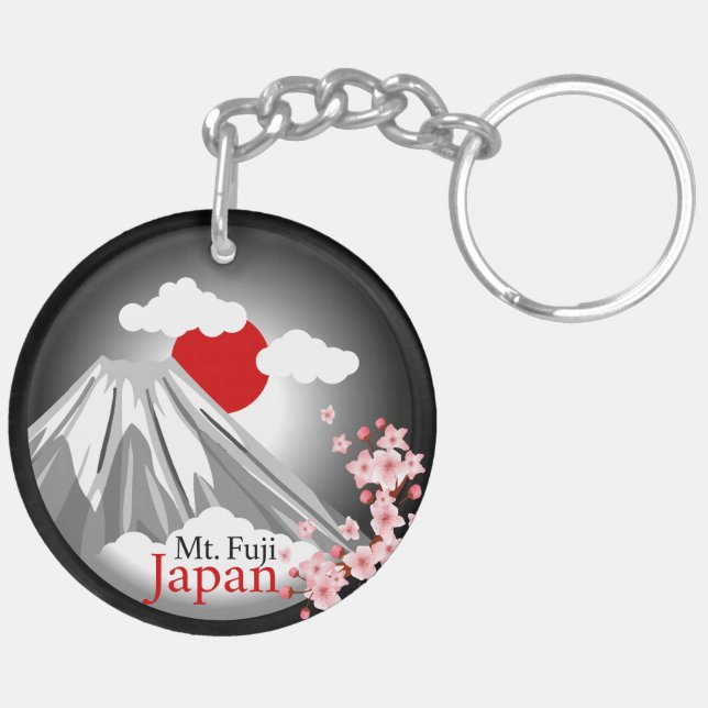 Mt. Fuji Abstract Landscape  Key Ring (Back Right)