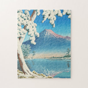Mt Fuji After Snow Hasui Kawase shin hanga winter Jigsaw Puzzle
