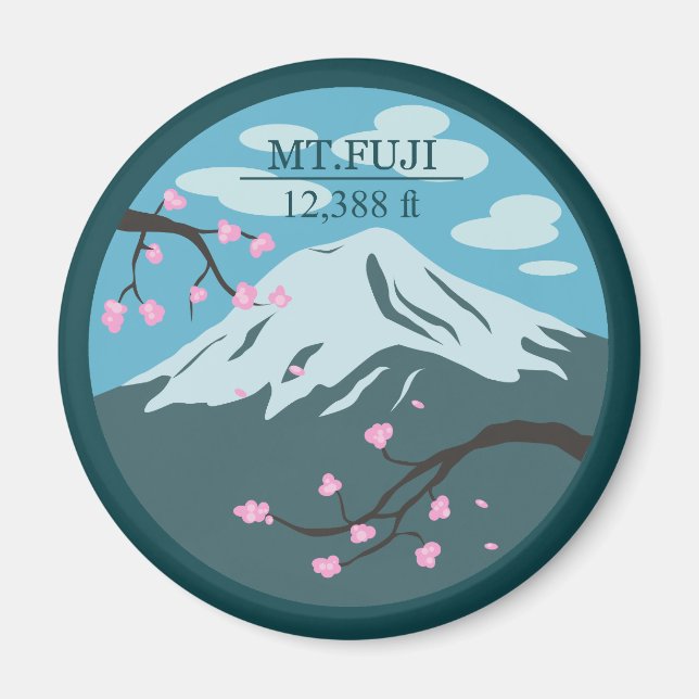 Mt. Fuji Altitude Magnet (Front)