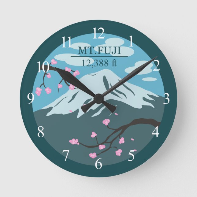 Mt. Fuji Altitude Round Clock (Front)