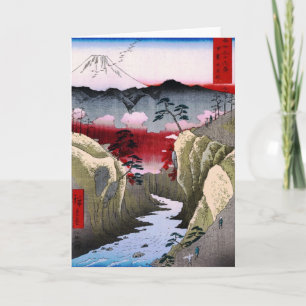 Mt. Fuji and Birds in Japan circa 1800s Card