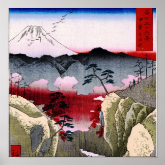 Mt. Fuji and Birds in Japan circa 1800s Poster