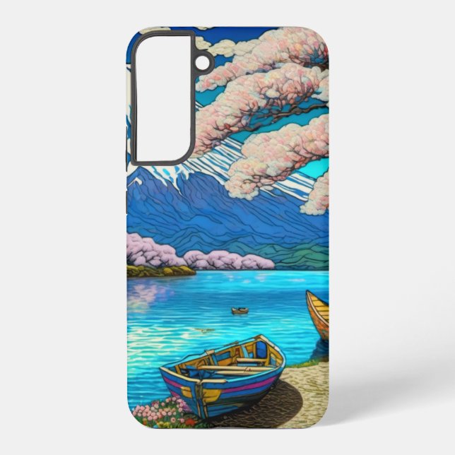 Mt.Fuji Cherry Blossom  Samsung Galaxy S22+ Case (Back)