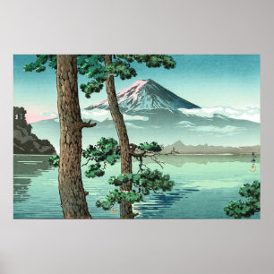 Mt Fuji from Lake Kawaguchi by Tsuchiya Koitsu Poster