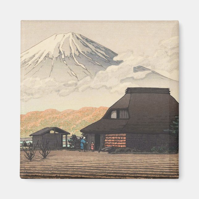 Mt. Fuji from Narusawa Hasui Kawase shin hanga art Magnet (Front)