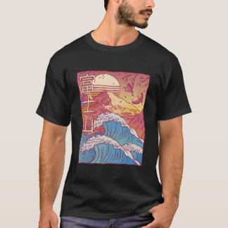 Mt Fuji Great Wave Off Kanagawa Japan Inspired Mou T-Shirt