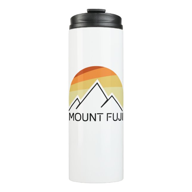 Mt. Fuji Japan Retro Thermal Tumbler (Front)