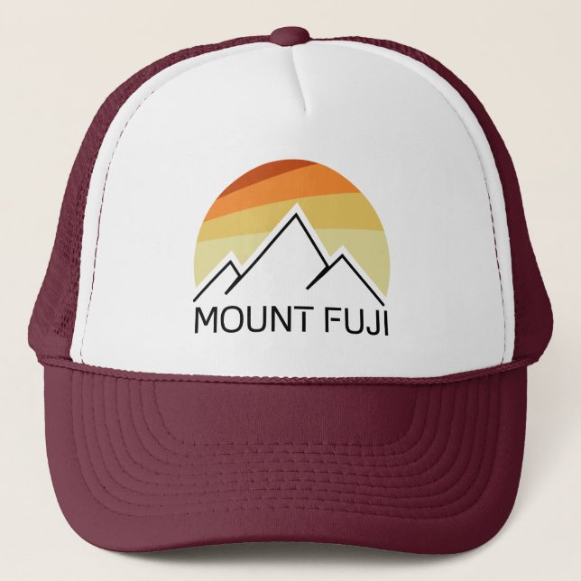 Mt. Fuji Japan Retro Trucker Hat (Front)