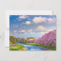 Mt. Fuji Japan River, Cherry Blossom Spring 