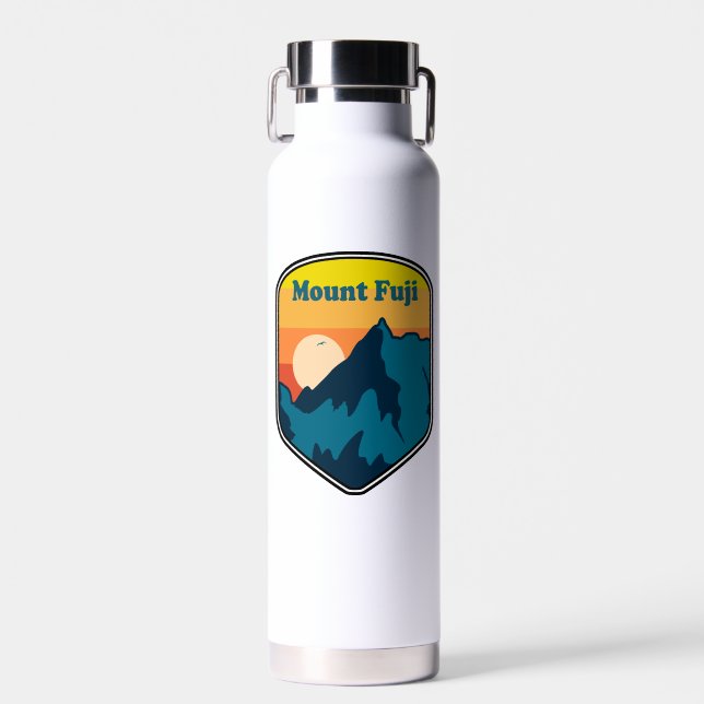 Mt. Fuji Japan Sunrise Water Bottle (Front)