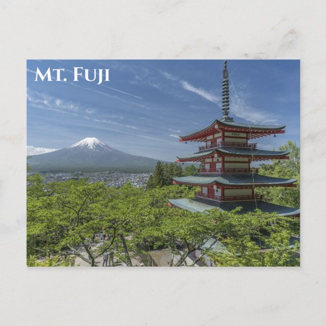 Mt. Fuji Japan Travel Photo Postcard (Front)