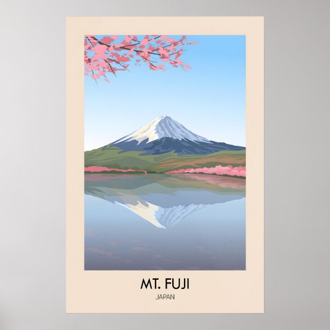 Mt Fuji Japan Travel Poster (Front)