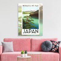 Mt Fuji Japan Travel Poster Vintage Art