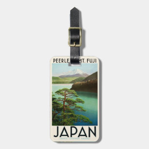 Mt Fuji Japan Travel Poster Vintage Art Luggage Tag