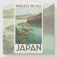 Mt Fuji Japan Travel Poster Vintage Art