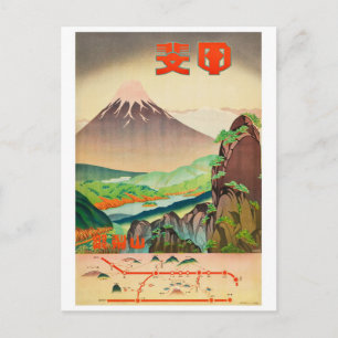 Mt Fuji Japan Vintage Travel Postcard