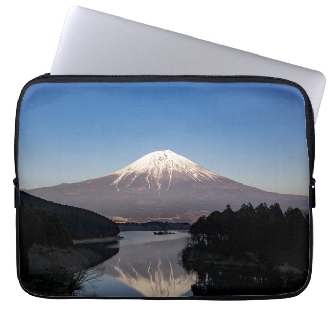 Mt Fuji Lake Reflection Laptop Sleeve (Front)