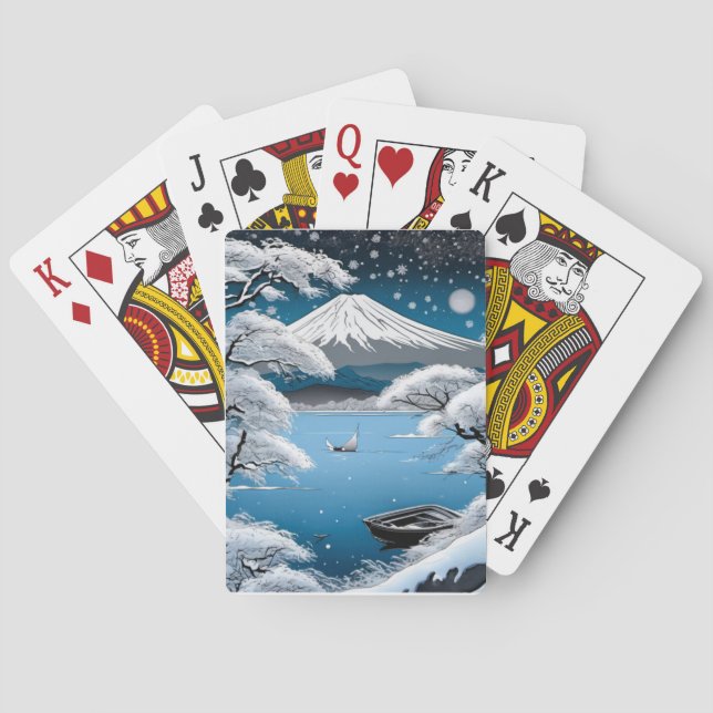 Mt. Fuji Lake View Playing Cards (Back)