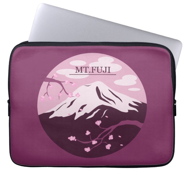 Mt. Fuji (Pink) Laptop Sleeve (Front)