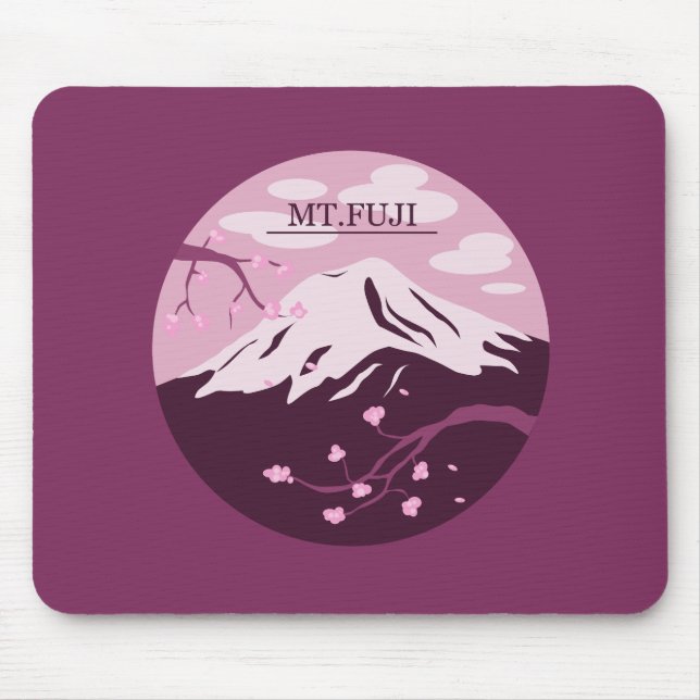 Mt. Fuji (Pink) Mouse Mat (Front)